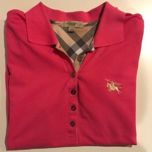 Burberry Pink Women’s Polo Short
